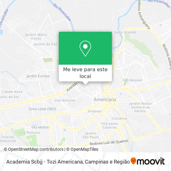 Academia Scbjj - Tozi Americana mapa