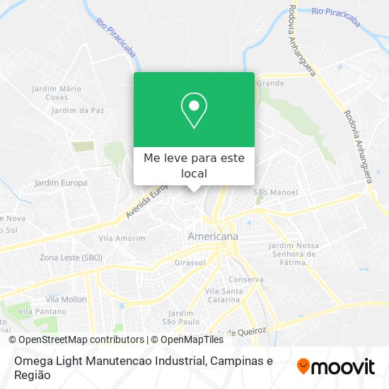 Omega Light Manutencao Industrial mapa