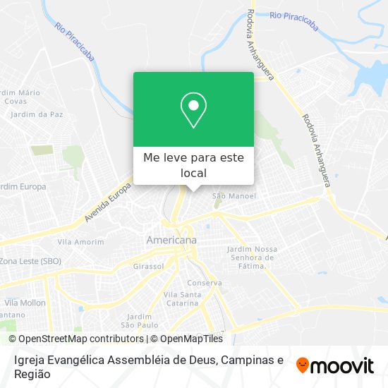 Igreja Evangélica Assembléia de Deus mapa