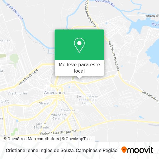 Cristiane Ienne Ingles de Souza mapa