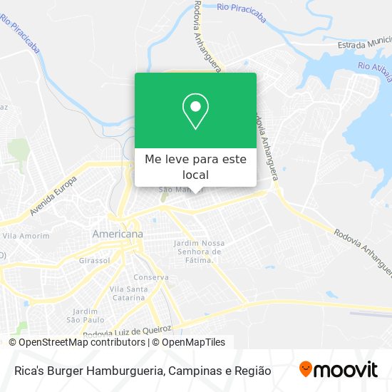Rica's Burger Hamburgueria mapa