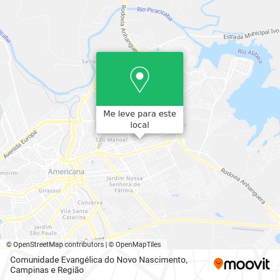 Comunidade Evangélica do Novo Nascimento mapa