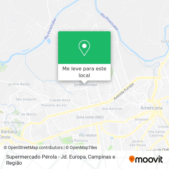 Supermercado Pérola - Jd. Europa mapa