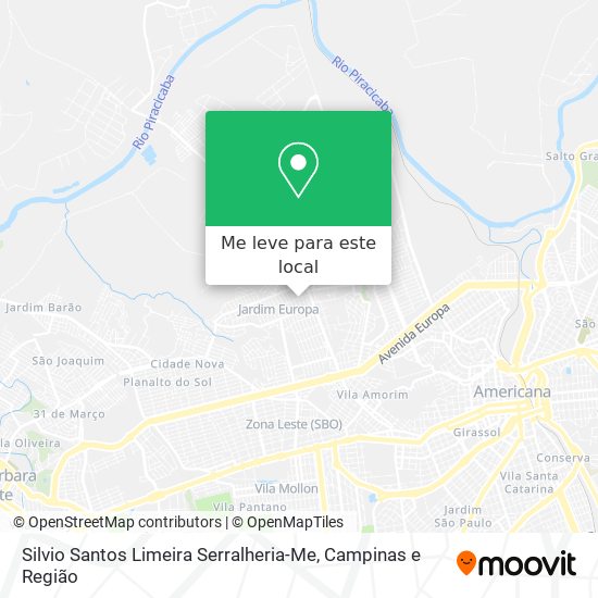 Silvio Santos Limeira Serralheria-Me mapa