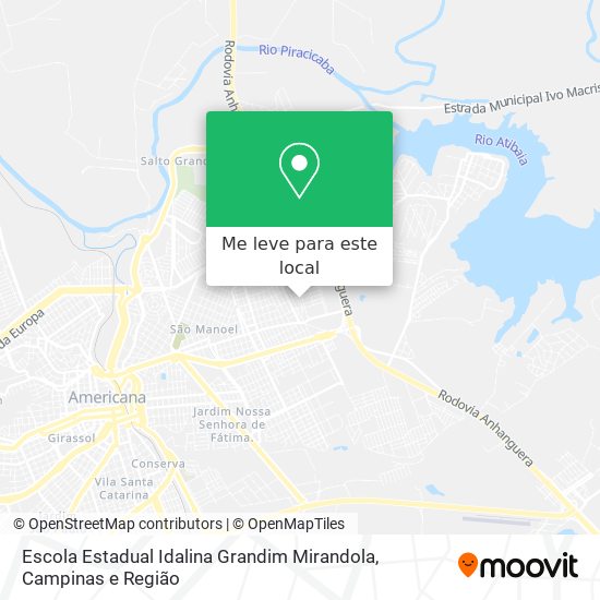 Escola Estadual Idalina Grandim Mirandola mapa