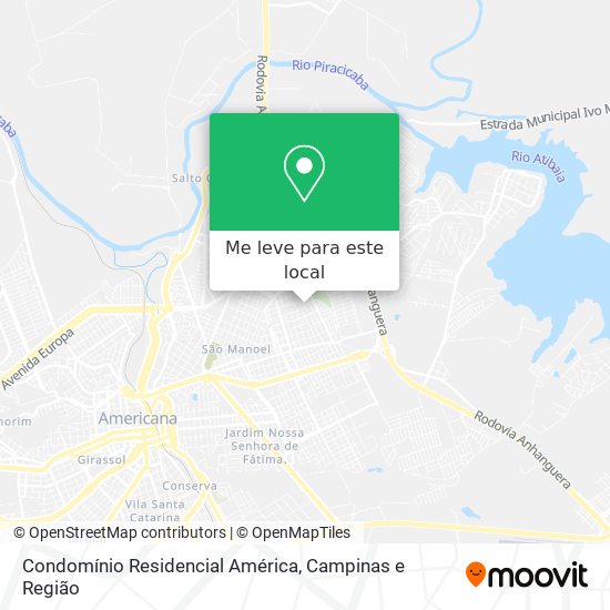 Condomínio Residencial América mapa