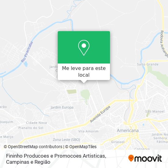 Fininho Producoes e Promocoes Artisticas mapa