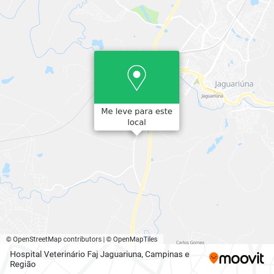 Hospital Veterinário Faj Jaguariuna mapa