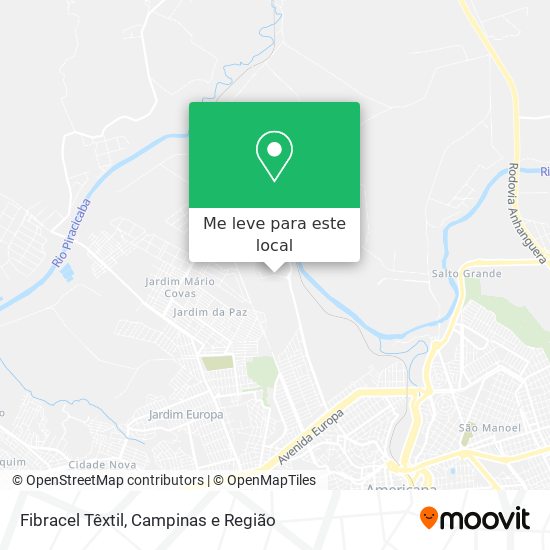 Fibracel Têxtil mapa