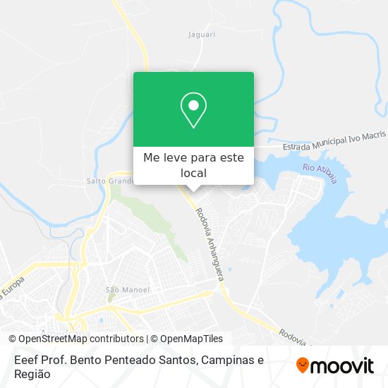 Eeef Prof. Bento Penteado Santos mapa