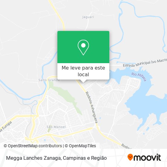 Megga Lanches Zanaga mapa