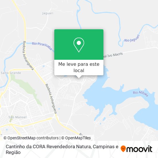 Cantinho da CORA Revendedora Natura mapa