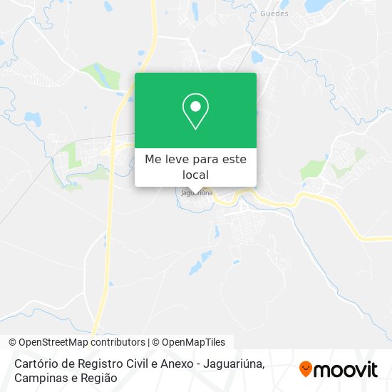 Cartório de Registro Civil e Anexo - Jaguariúna mapa