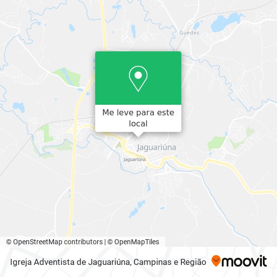 Igreja Adventista de Jaguariúna mapa