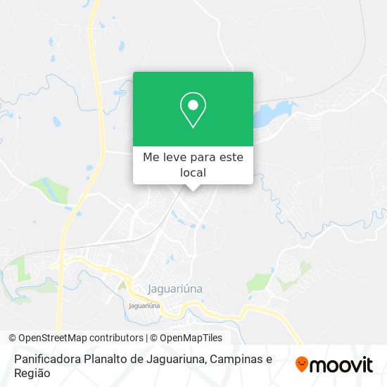 Panificadora Planalto de Jaguariuna mapa