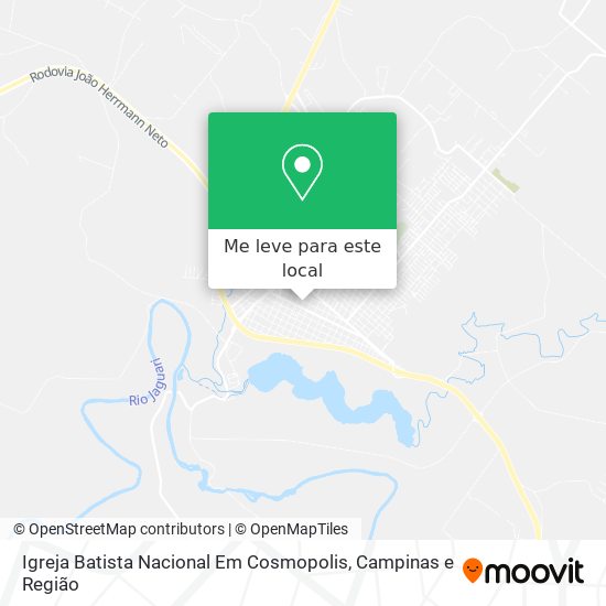 Igreja Batista Nacional Em Cosmopolis mapa