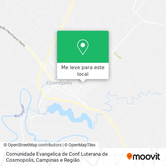 Comunidade Evangelica de Conf Luterana de Cosmopolis mapa