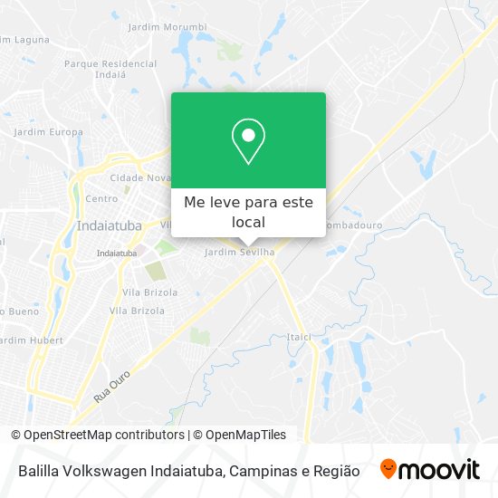 Balilla Volkswagen Indaiatuba mapa