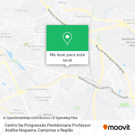 Centro De Progressão Penitênciaria Professor Ataliba Nogueira mapa