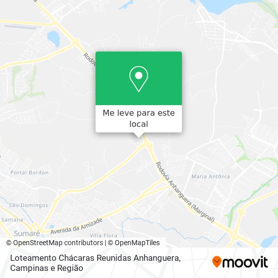 Loteamento Chácaras Reunidas Anhanguera mapa