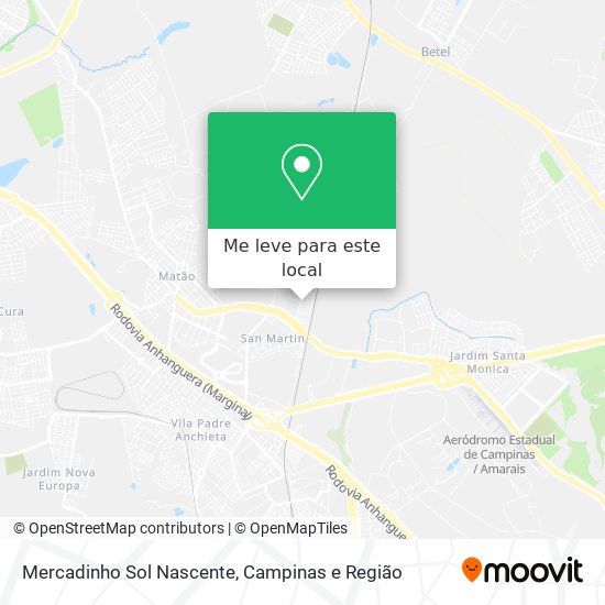 Mercadinho Sol Nascente mapa