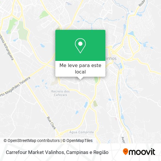 Carrefour Market Valinhos mapa