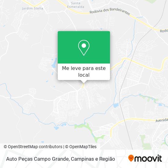 Auto Peças Campo Grande mapa