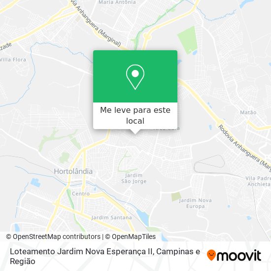 Loteamento Jardim Nova Esperança II mapa