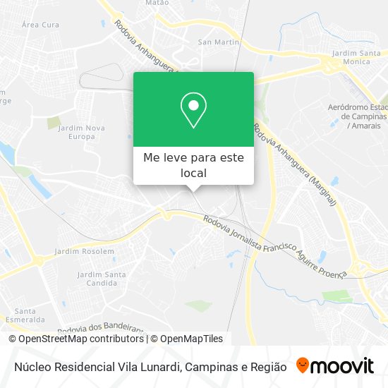 Núcleo Residencial Vila Lunardi mapa
