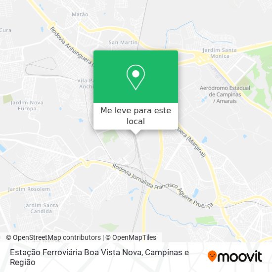 Estação Ferroviária Boa Vista Nova mapa