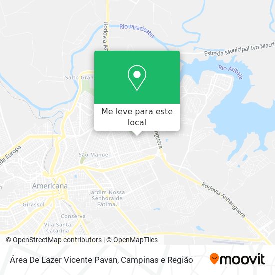 Área De Lazer Vicente Pavan mapa