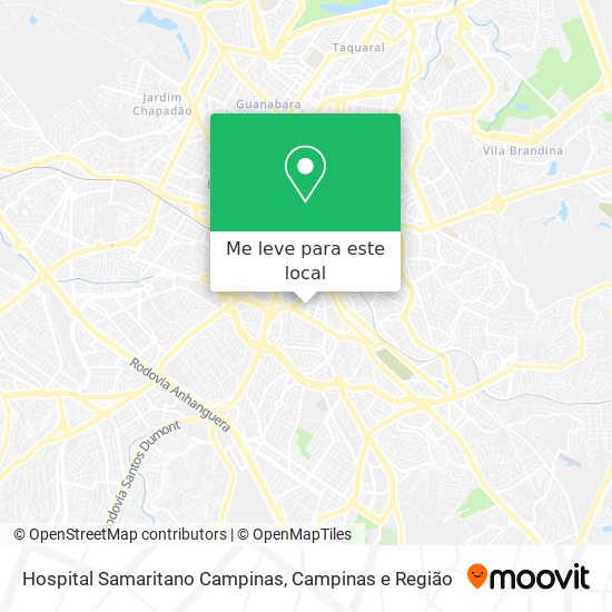 Hospital Samaritano Campinas mapa