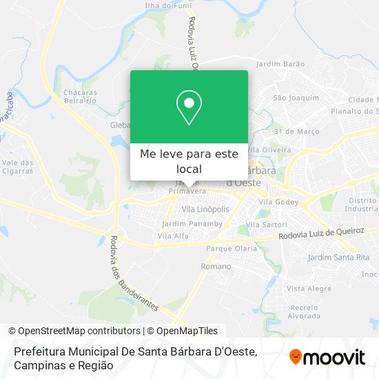 Prefeitura Municipal De Santa Bárbara D'Oeste mapa
