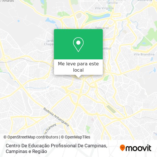 Centro De Educação Profissional De Campinas mapa