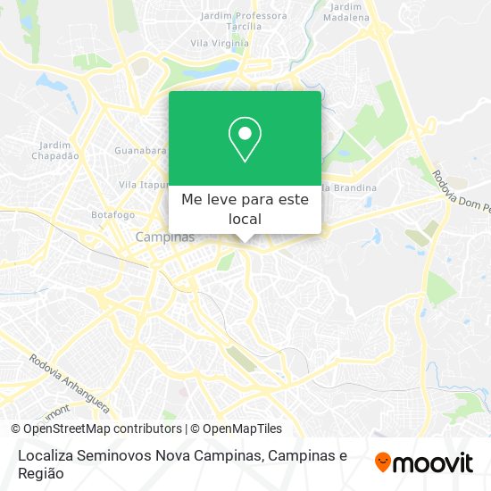 Localiza Seminovos Nova Campinas mapa