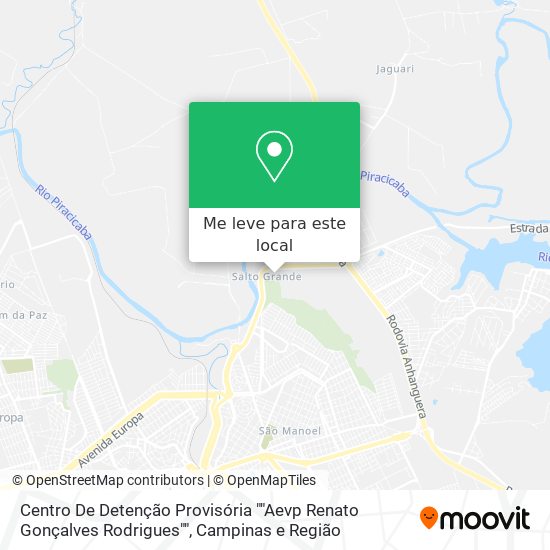 Centro De Detenção Provisória ""Aevp Renato Gonçalves Rodrigues"" mapa