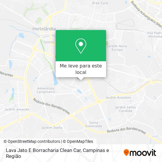 Lava Jato E Borracharia Clean Car mapa
