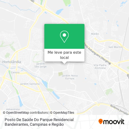 Posto De Saúde Do Parque Residencial Bandeirantes mapa