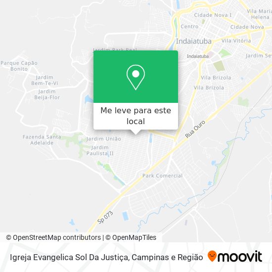 Igreja Evangelica Sol Da Justiça mapa