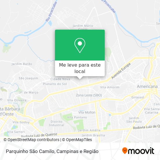 Parquinho São Camilo mapa