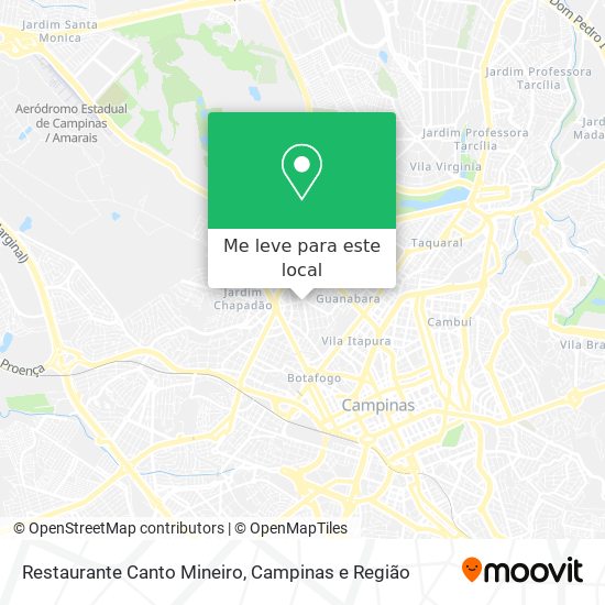 Restaurante Canto Mineiro mapa