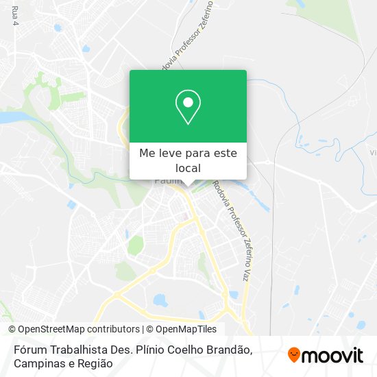 Fórum Trabalhista Des. Plínio Coelho Brandão mapa