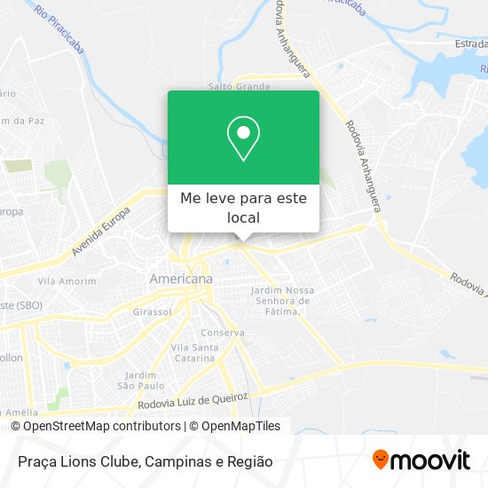 Praça Lions Clube mapa
