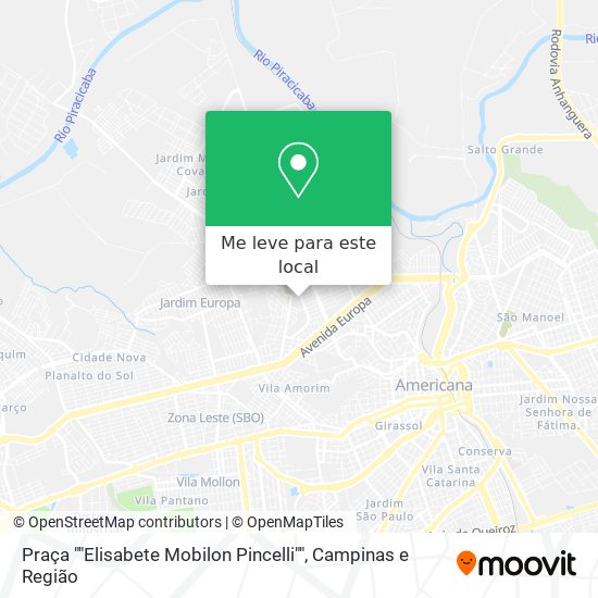 Praça ""Elisabete Mobilon Pincelli"" mapa
