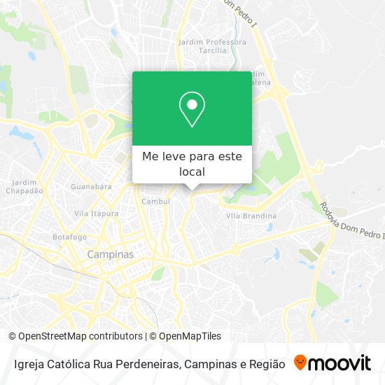 Igreja Católica Rua Perdeneiras mapa