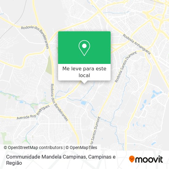 Communidade Mandela Campinas mapa
