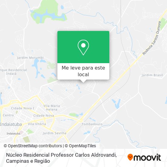 Núcleo Residencial Professor Carlos Aldrovandi mapa