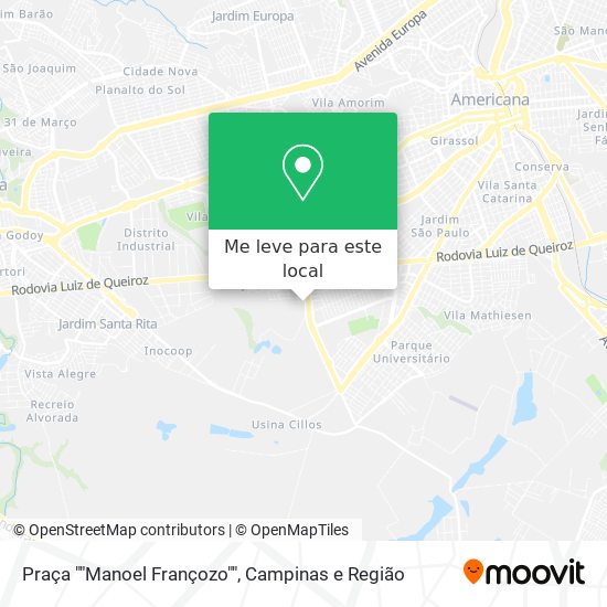 Praça ""Manoel Françozo"" mapa