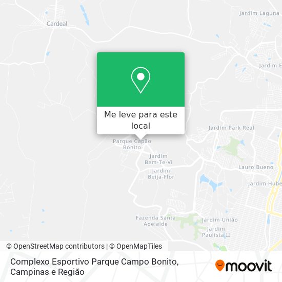 Complexo Esportivo Parque Campo Bonito mapa