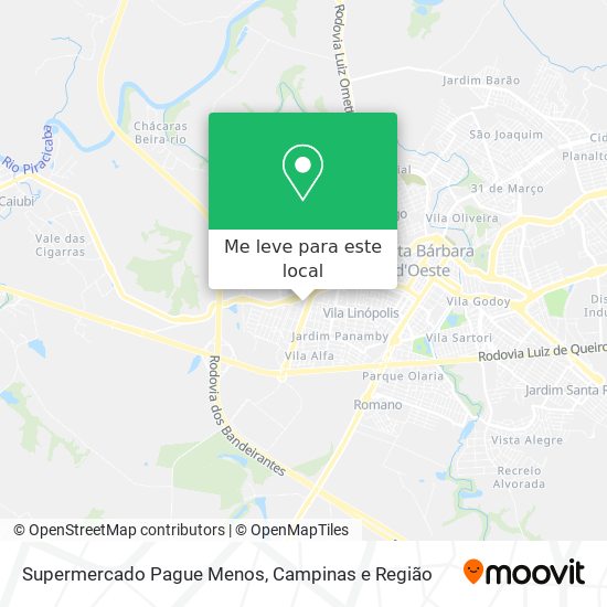 Supermercado Pague Menos mapa